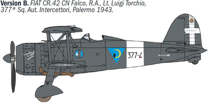 Italeri 1485 FIAT CR.42 CN "Falco" Night Fighter, 1:72 Scale, Plastic Model Kit/Model Assembly