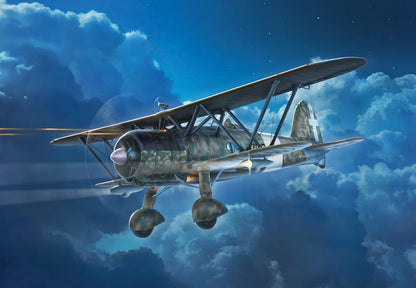 Italeri 1485 FIAT CR.42 CN "Falco" Night Fighter, 1:72 Scale, Plastic Model Kit/Model Assembly