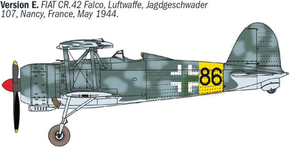 Italeri 1485 FIAT CR.42 CN "Falco" Night Fighter, 1:72 Scale, Plastic Model Kit/Model Assembly