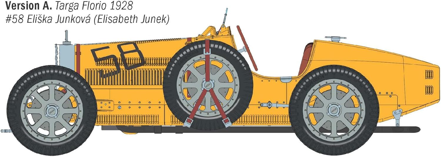 ITALERI IT4716JP 1/12 Bugatti Type 35B 1928 Targa Florio / 1930 Monaco GP with Supplementary Japanese Manual (English Language Not Guaranteed