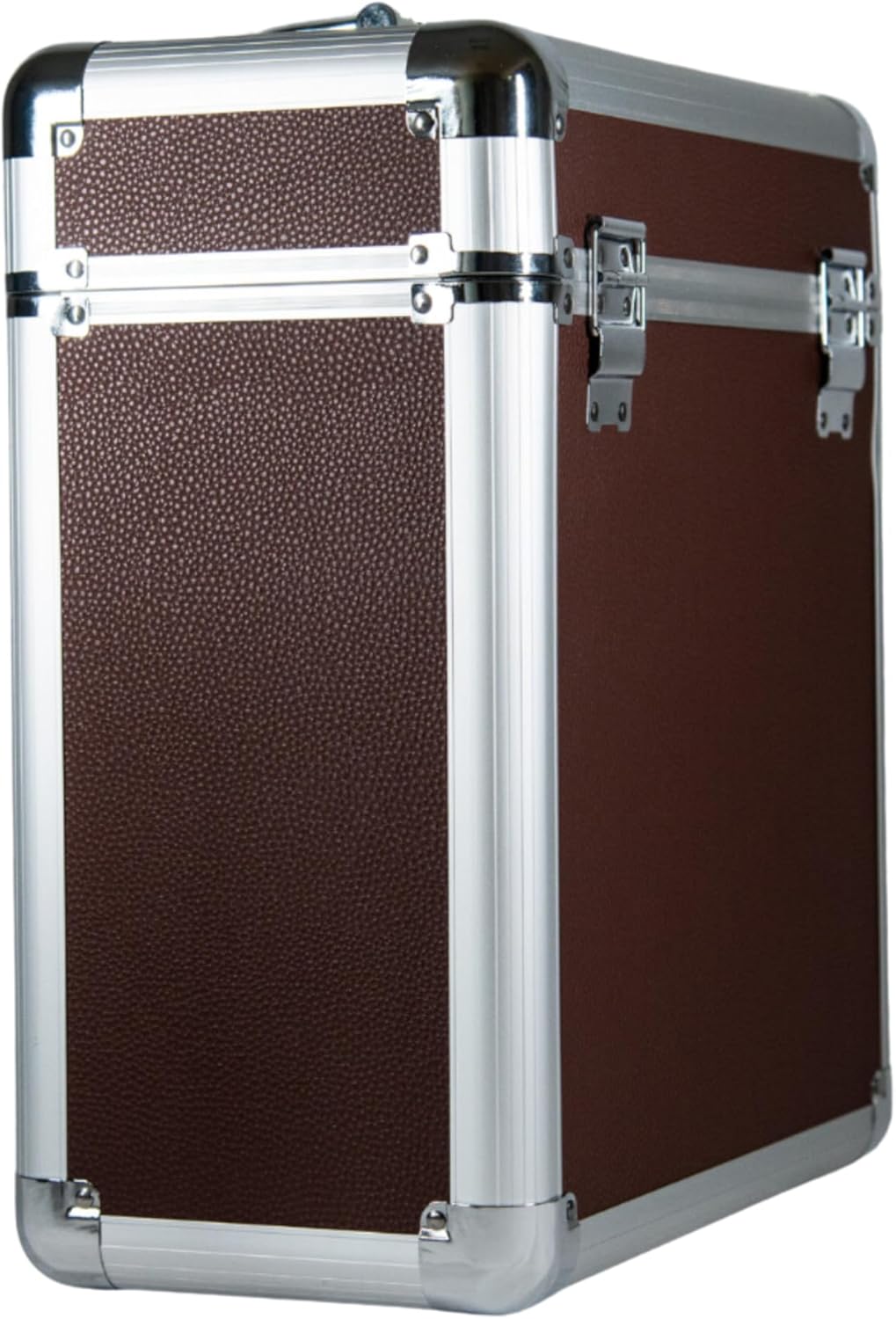 Rock on Wall Flight Case 25 LP Brown, Brown, Suitcase with Imitation Leather Finish