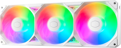 Cooler Master SickleFlow Edge 360 ARGB - 360mm Triple-Fan Monoframe (PWM), High Airflow (190 CFM) & Static Pressure (3.54mmH2O), ARGB Gen 2 Lighting, Easy Installation - White
