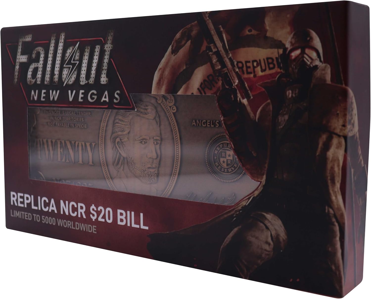 Fallout New Vegas Replica NCR $20 Embossed Metal Bill