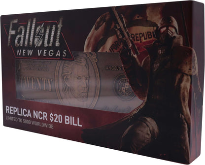 Fallout New Vegas Replica NCR $20 Embossed Metal Bill