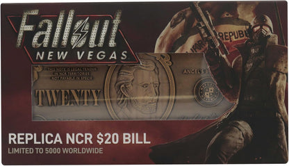 Fallout New Vegas Replica NCR $20 Embossed Metal Bill