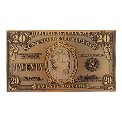 Fallout New Vegas Replica NCR $20 Embossed Metal Bill