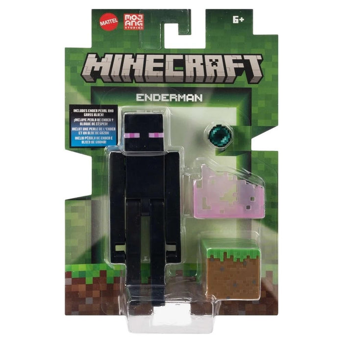 Mattel Minecraft Action Figure & Accessories 2-Pack with Enderman in 3.25-inch Scale, Collectible Toy Set