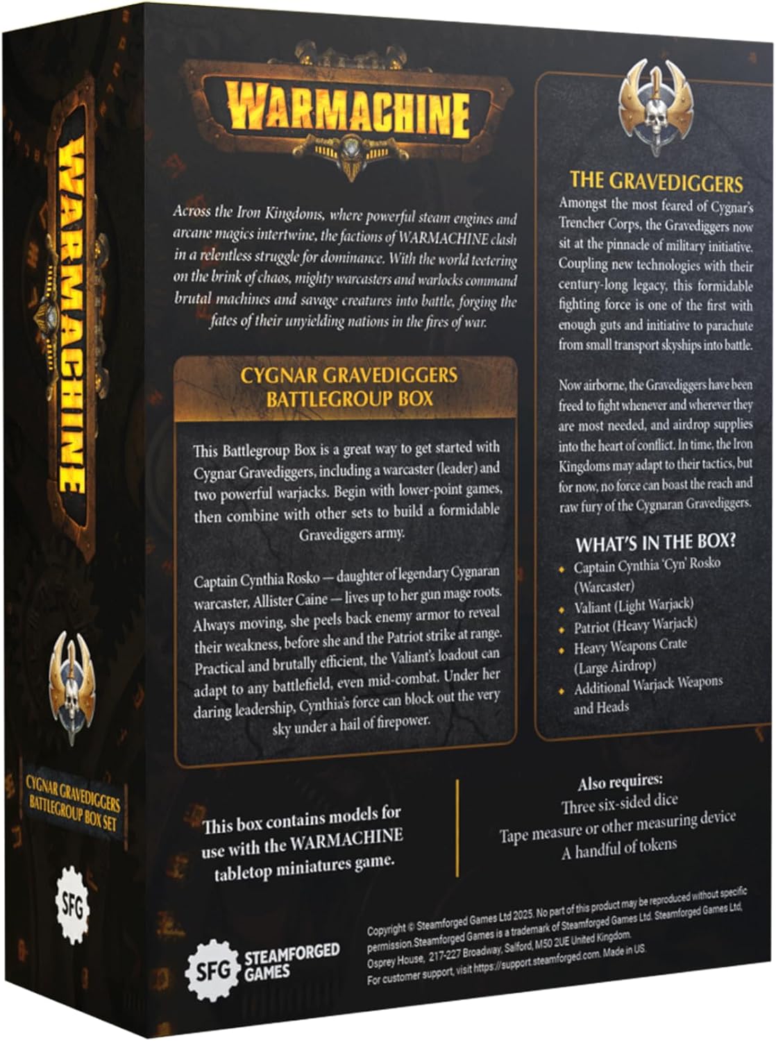 Steamforged Games Warmachine: Cygnar Gravediggers Battlegroup Box