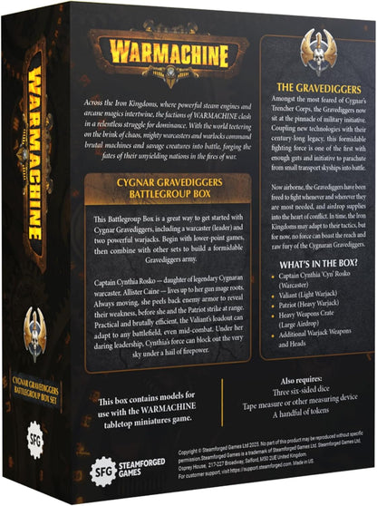 Steamforged Games Warmachine: Cygnar Gravediggers Battlegroup Box