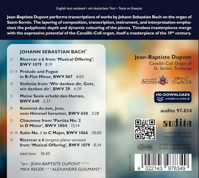 Johann Sebastian Bach: Arrangements & Transcriptions