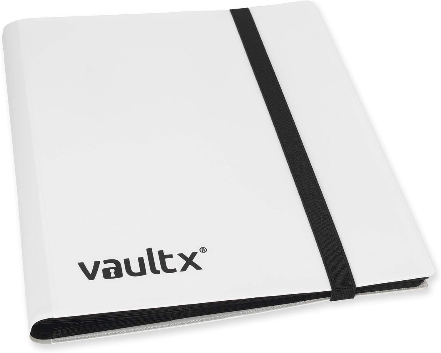 Vault X 9 Pocket Trading Card Strap Binder, 360 cards, Standard, 20 Side-Loading Pages, Folder for Collectible Card Games, Sports, TCG (White