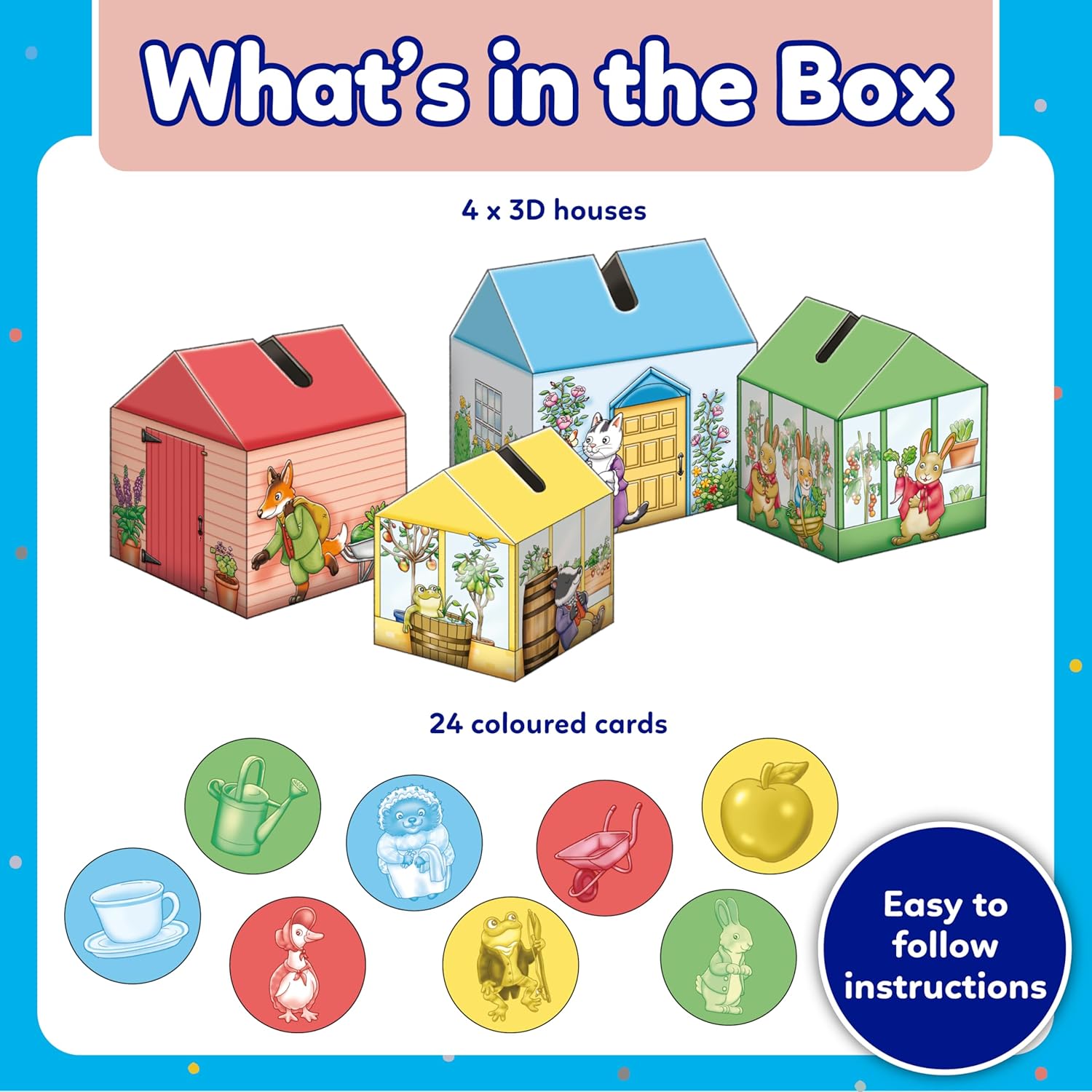ORCHARD TOYS Peter Rabbit™ Posting Game Official Beatrix Potter Game, Matching and Colour game for children age 2+ Birthday Gift