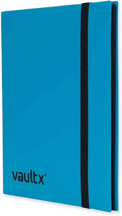 Vault X 9 Pocket Trading Card Strap Binder, 360 cards, Standard, 20 Side-Loading Pages, Folder for Collectible Card Games, Sports, TCG (Blue