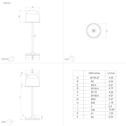 Eglo Mannera Table Lamp - Sand - 34 Cm X 11 Cm