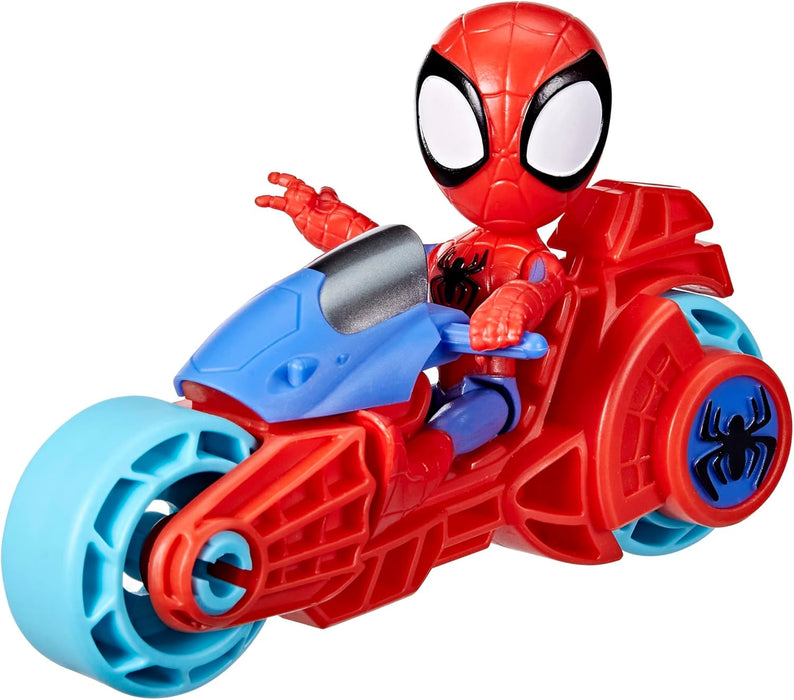 SPIDEY AND HIS AMAZING FRIENDS Marvel, Spidey Action Figure, Toy Motorcycle, Toys for 3-Year-Old Boys and Girls and Up