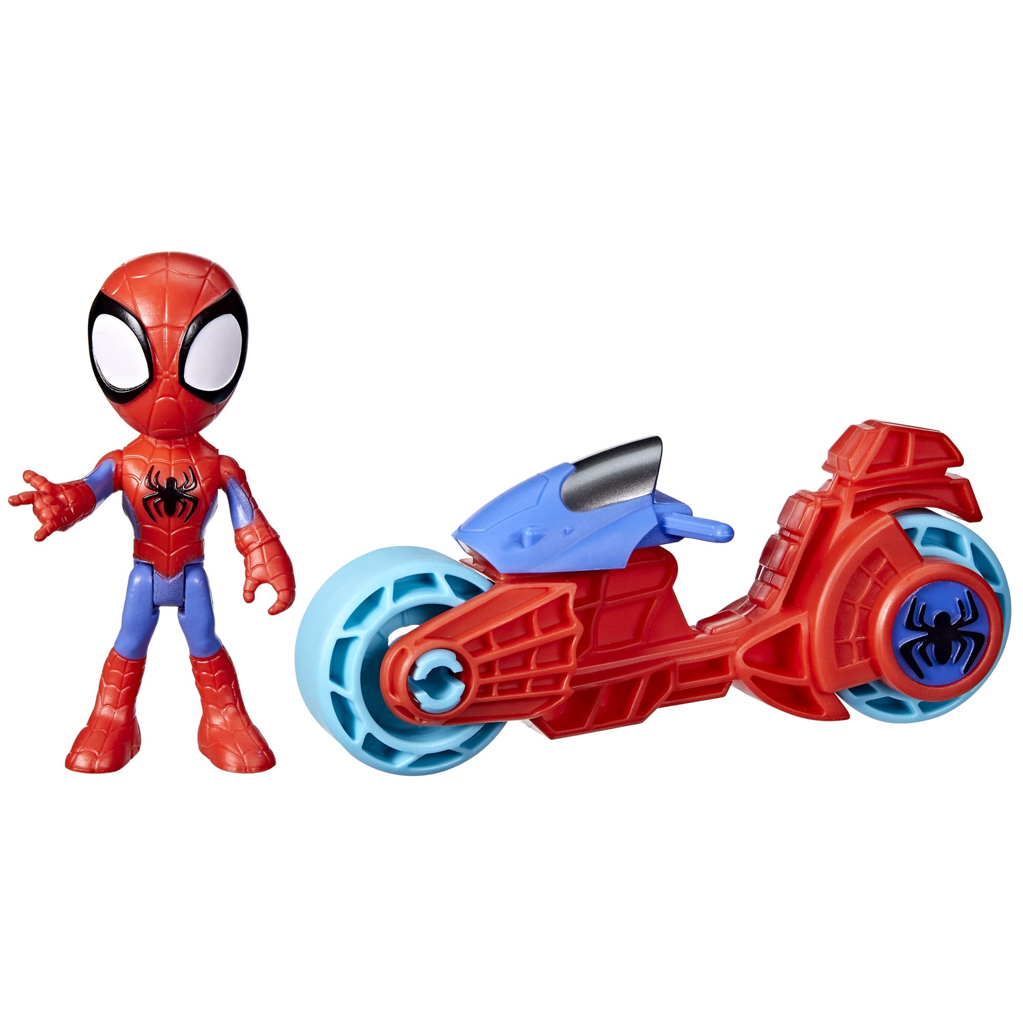SPIDEY AND HIS AMAZING FRIENDS Marvel, Spidey Action Figure, Toy Motorcycle, Toys for 3-Year-Old Boys and Girls and Up