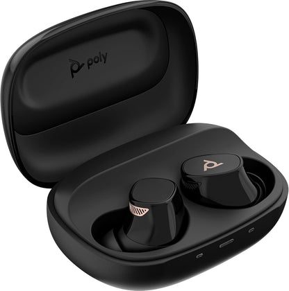 Voyager Free 20 True Wireless Ear Buds + Basic Charge Case (Black) - Adaptive ANC - Noise Cancelling Mics - AI Noise Reduction - Multipoint Connectivity - 8-Hr Battery Life - All-Day Comfort