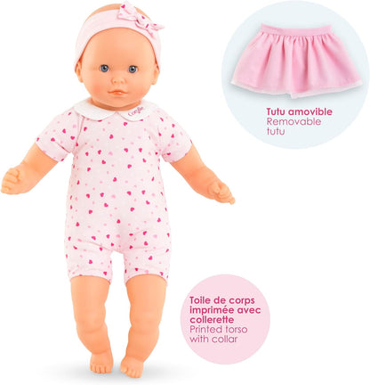 Corolle - Mijn eerste pop, mijn schattige kleine pop, harten, 30 cm, vanaf 12 maanden, 9000100810