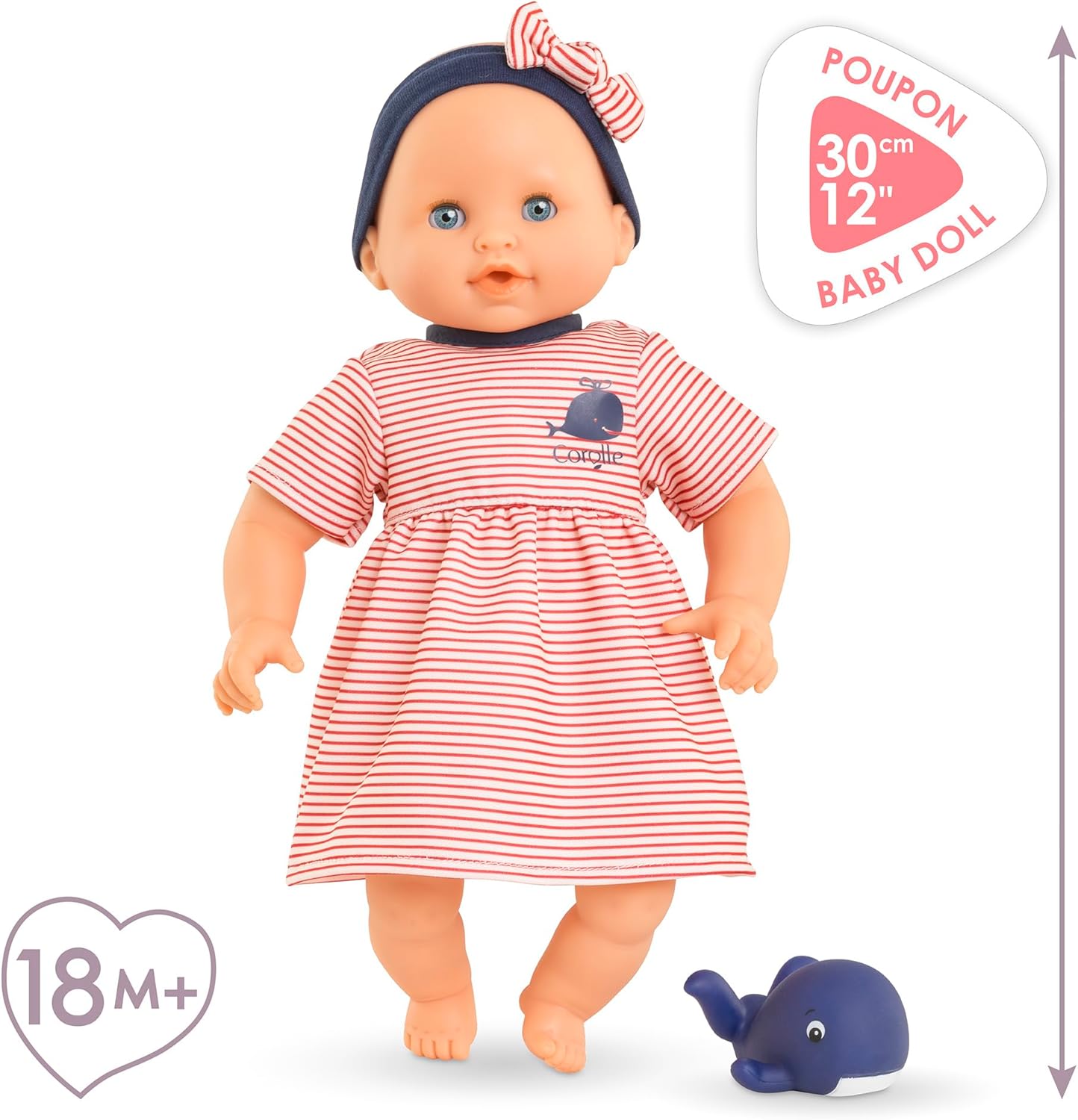 Corolle - Corolle Badpop Calypso - Walvis 30cm