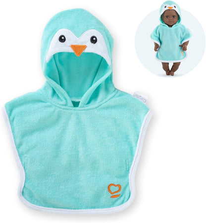 Corolle - Badcape, pinguïn, kleding, voor poppen 30 cm, vanaf 18 maanden, 9000111010