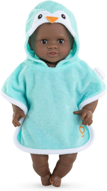 Corolle - Badcape, pinguïn, kleding, voor poppen 30 cm, vanaf 18 maanden, 9000111010