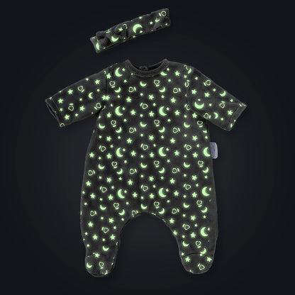 Corolle - Pyjama schijnt in de nacht en hoofdband, kleding, voor poppen 30 cm, vanaf 18 maanden, 9000111020