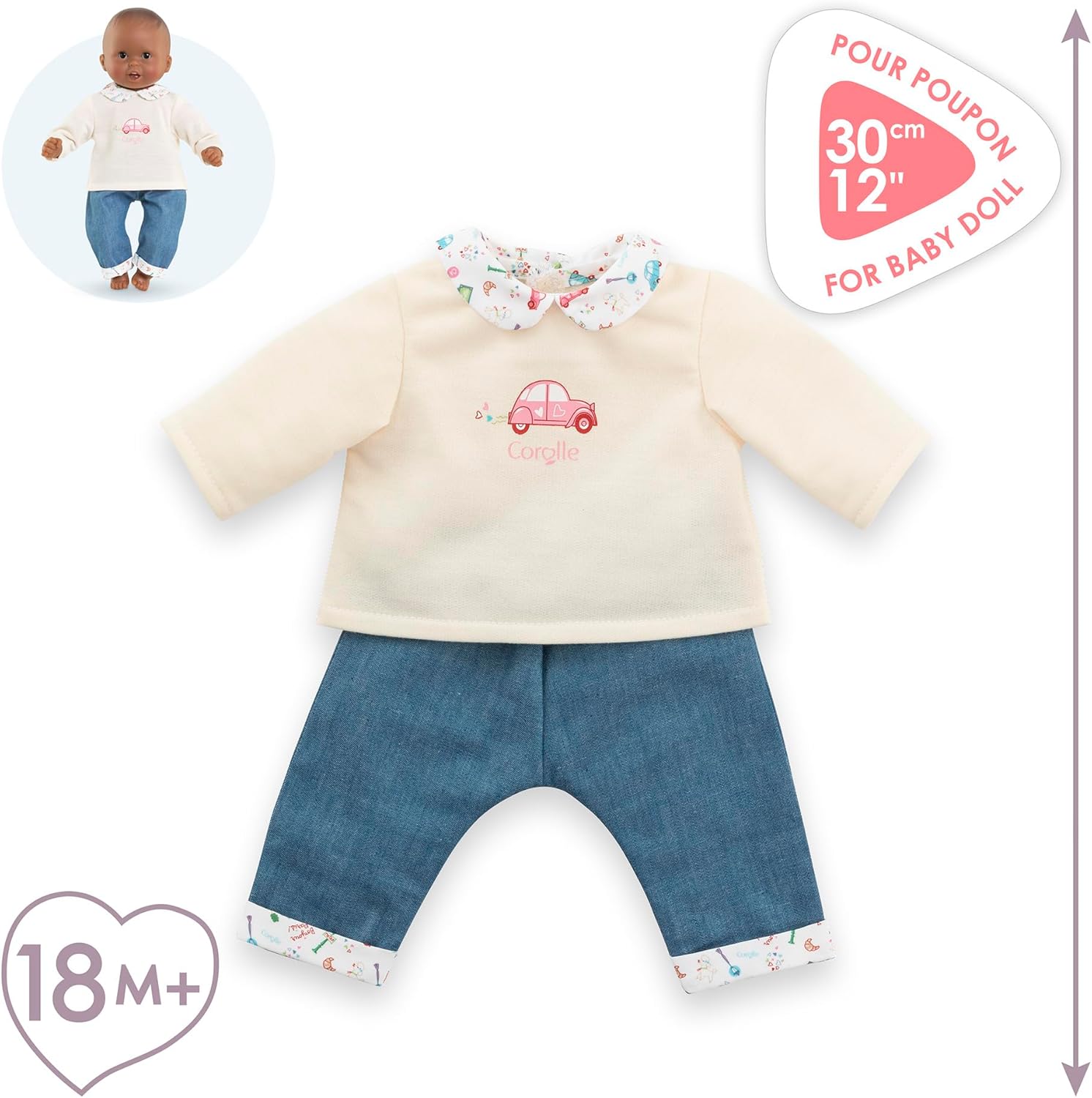 Corolle - Corolle T-Shirt en Spijkerbroek voor Babypop 30cm