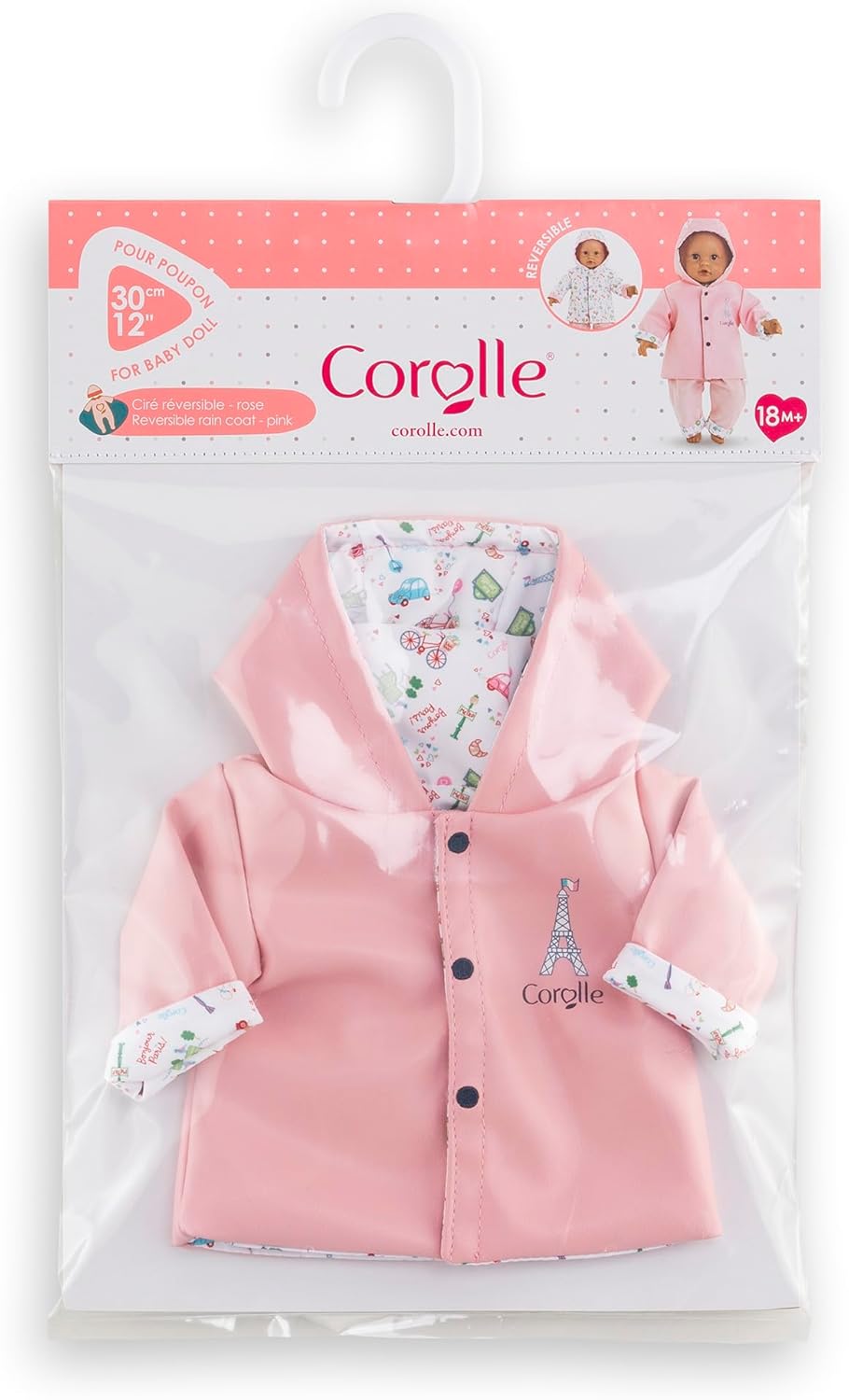 Corolle - Corolle Omkeerbare Regenjas voor Babypop 30cm