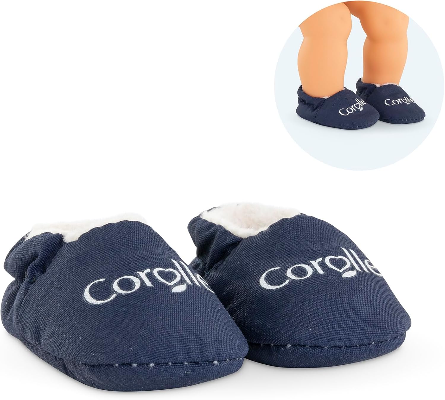 Corolle - Slippers marineblauw, voor poppen 30 cm, vanaf 18 maanden, 9000111120