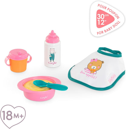 Corolle - Kleine lunchbox, roze, 5 accessoires, voor poppen 30 cm, vanaf 18 maanden, 9000111130
