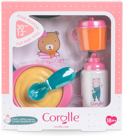 Corolle - Kleine lunchbox, roze, 5 accessoires, voor poppen 30 cm, vanaf 18 maanden, 9000111130