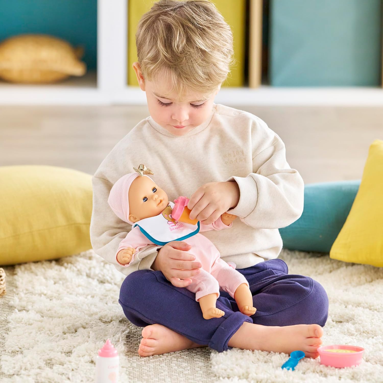 Corolle - Kleine lunchbox, roze, 5 accessoires, voor poppen 30 cm, vanaf 18 maanden, 9000111130