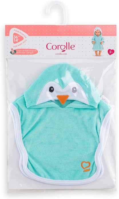 Corolle - Corolle Badcape voor Babypop - Pinguin 36cm