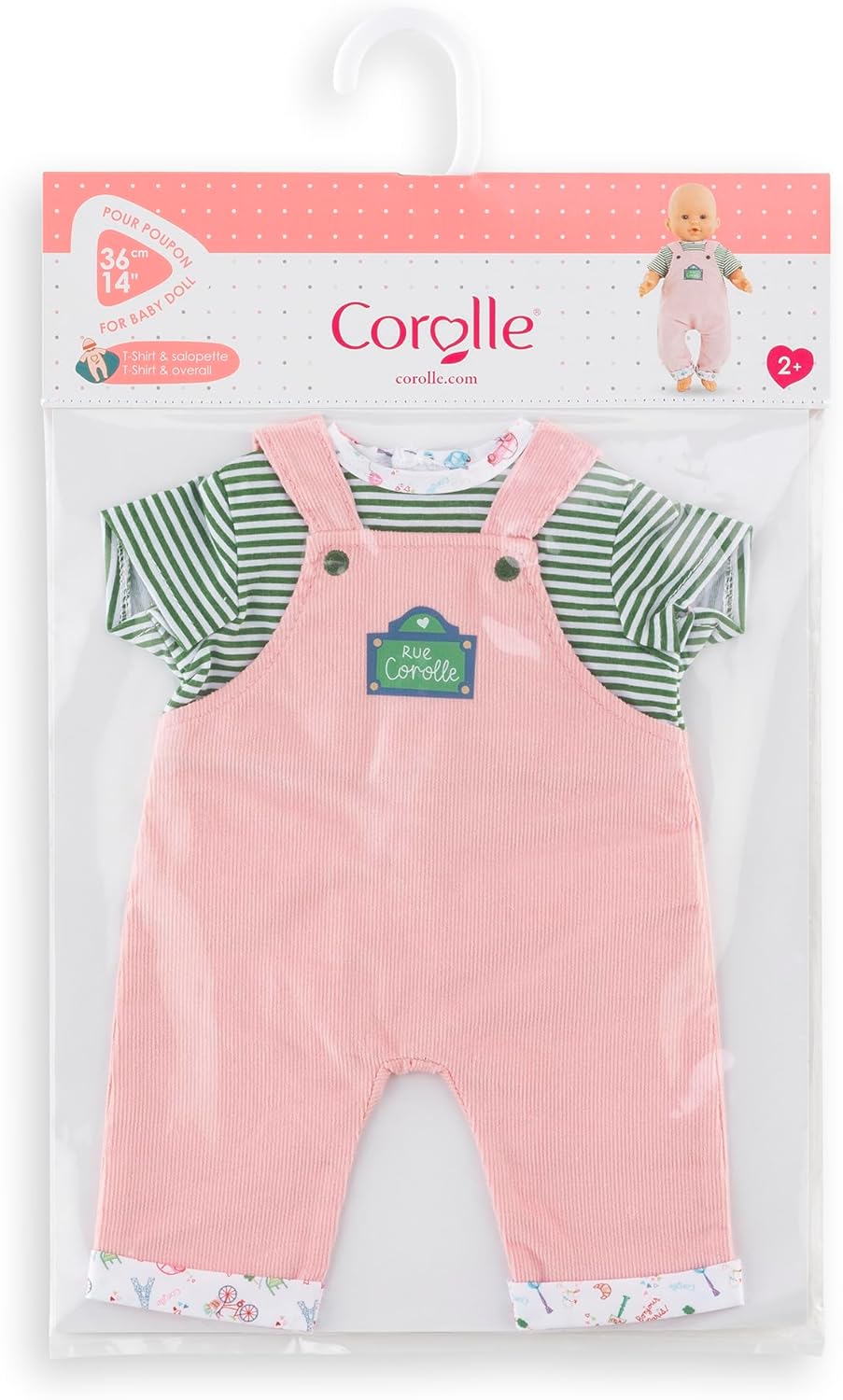 Corolle - T-shirt en overall, een weekend in Parijs, kleding, voor poppen 36 cm, vanaf 2 jaar, 9000141700