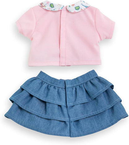 Corolle - Rok met ruches en T-shirt, een weekend in Parijs, kleding, voor poppen 36 cm, vanaf 2 jaar, 9000141720