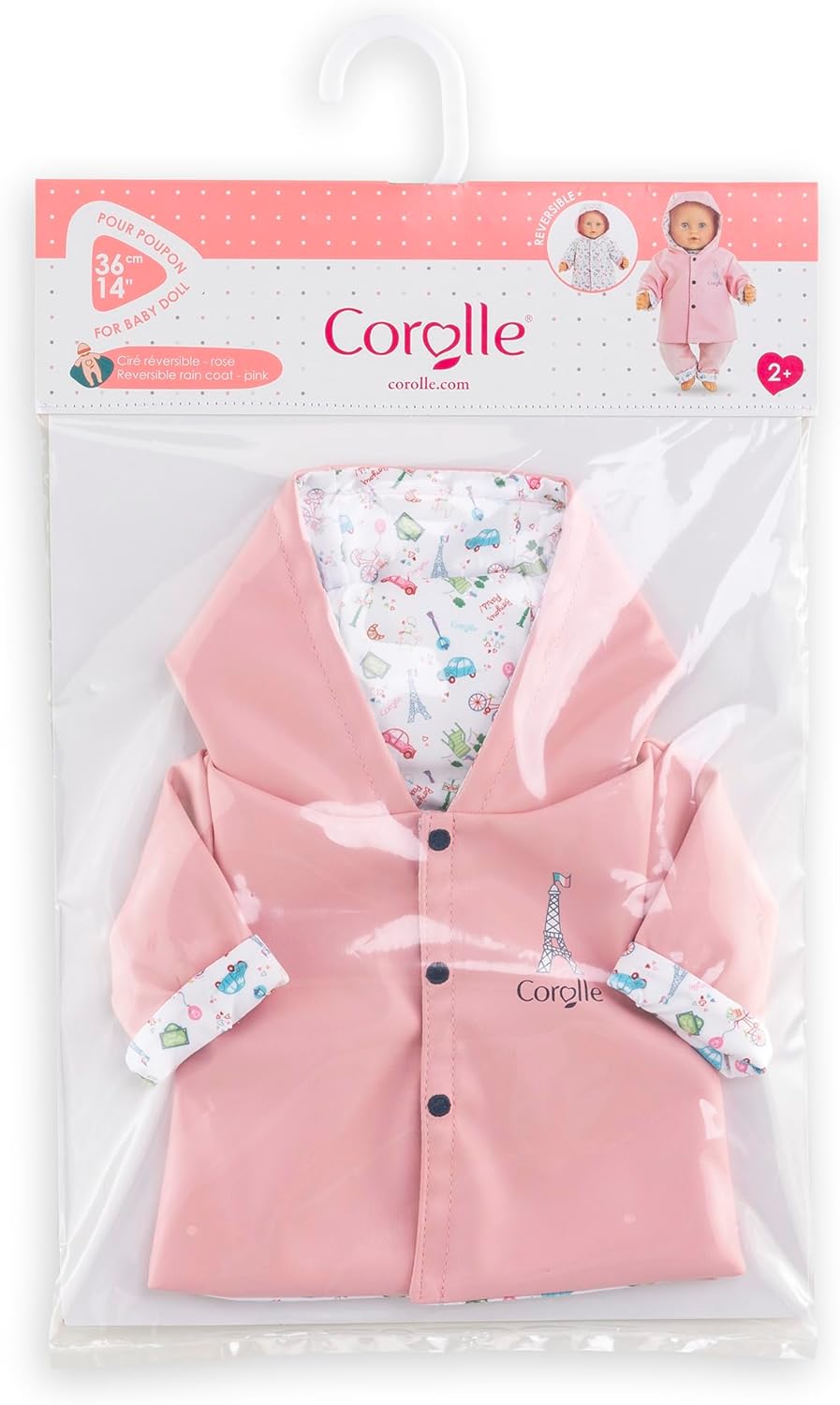 Corolle - Corolle Omkeerbare Regenjas voor Babypop 36cm