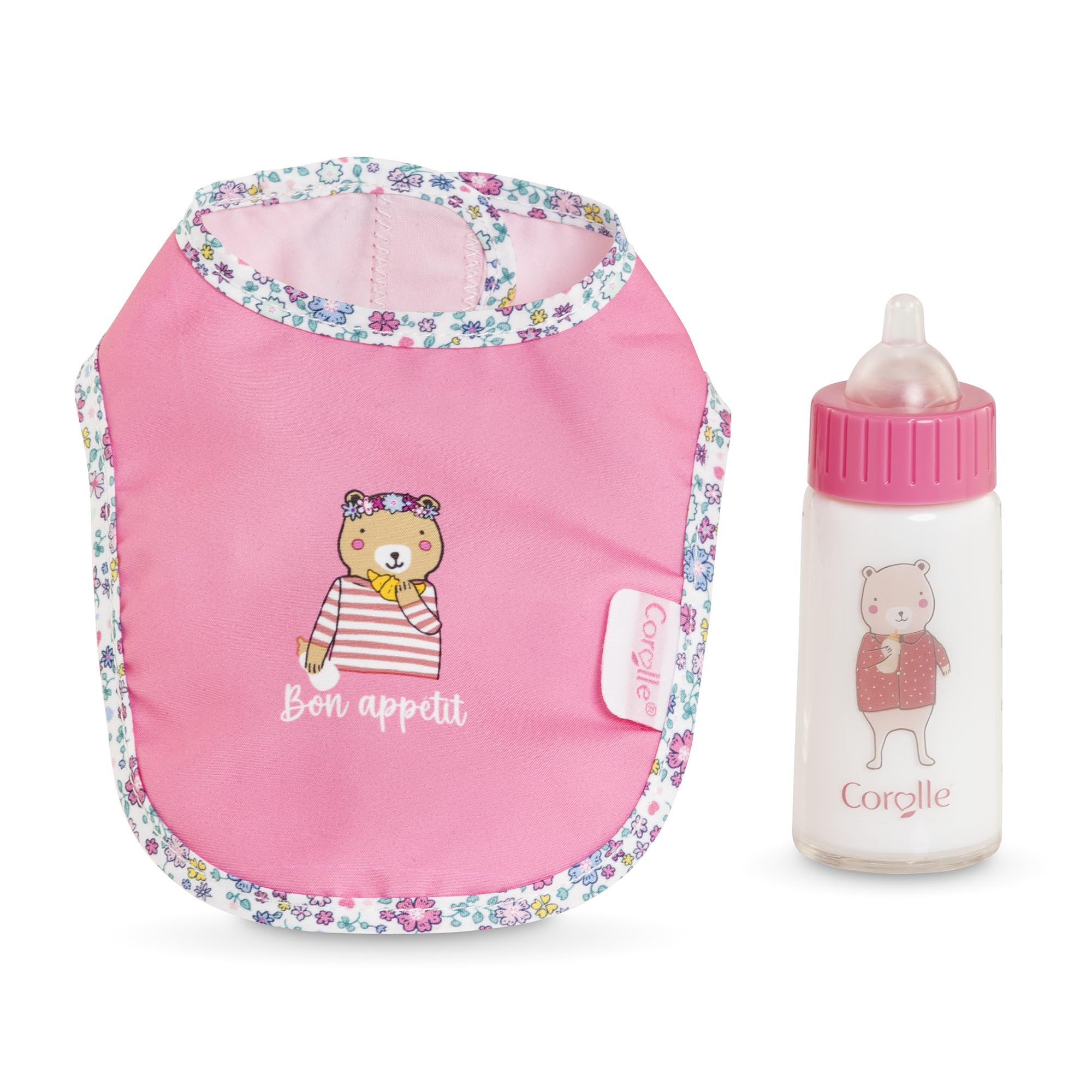 Corolle - Corolle Slabbetje en Magische Melkfles voor Babypop