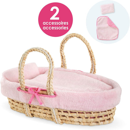 Corolle - Set pluche mand, roze, accessoires, voor poppen 36 en 42 cm, vanaf 3 jaar, 9000141850