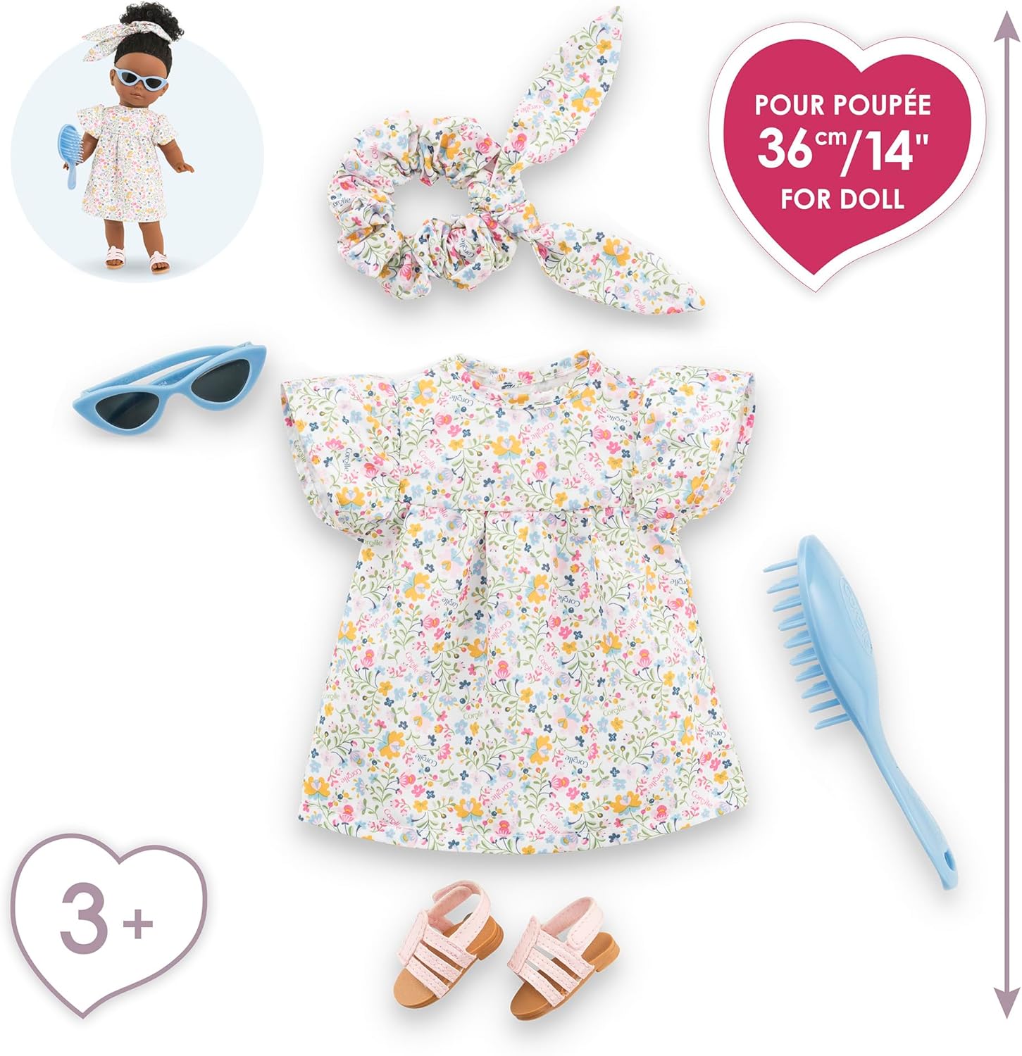 Ma Corolle - Set mooie dagen en accessoires, kleding, voor pop My Corolla, 36 cm, vanaf 3 jaar, 9000212830