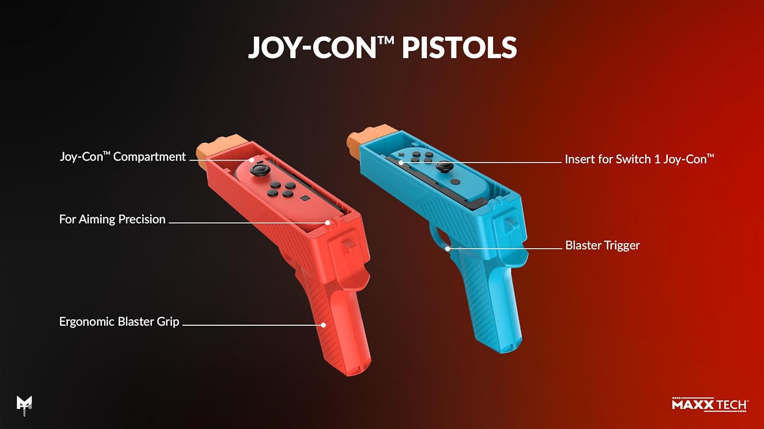 Maxx Tech Joy-Con Sports Kit for Nintendo Switch 2&1, Switch Sports, 12in1 Joy-con sports kit, Nintendo Switch 2 & 1 compatible