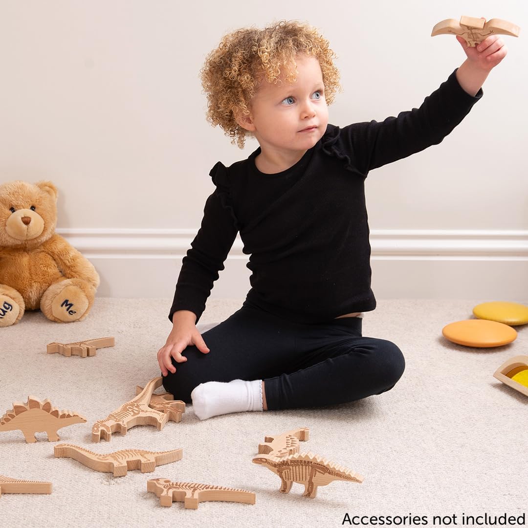 TickiT 74061 Dinosaurus Houten Blocks – Building Blocks – Dinosaurus Blocks – Houten Speelgoed – Stapelspeelgoed