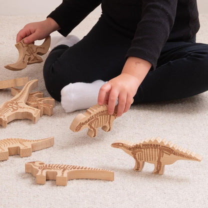 TickiT 74061 Dinosaurus Houten Blocks – Building Blocks – Dinosaurus Blocks – Houten Speelgoed – Stapelspeelgoed