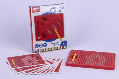 APLI Kids 17536 Magnettafel Pädagogische Tafel 215 x 12 x 170 mm mit Magnetstift und Karteikarten Beispiel