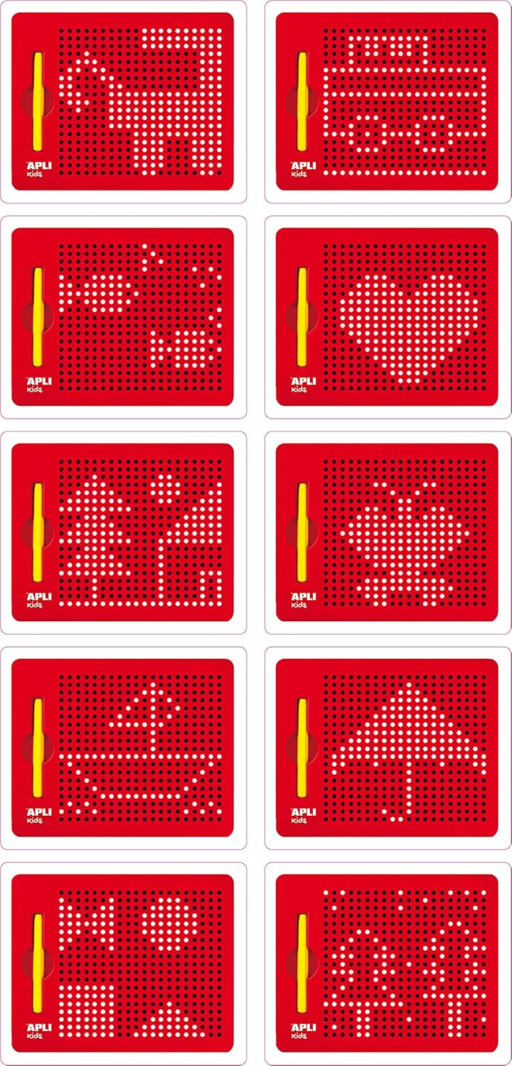 APLI Kids 17536 Magnettafel Pädagogische Tafel 215 x 12 x 170 mm mit Magnetstift und Karteikarten Beispiel