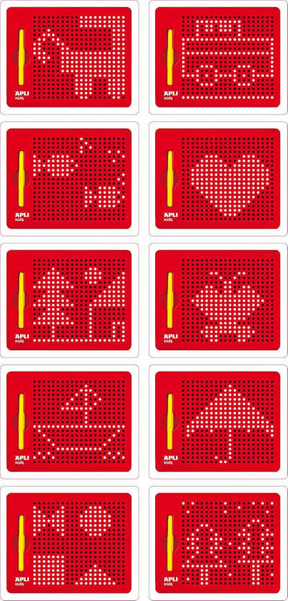 APLI Kids 17536 Magnettafel Pädagogische Tafel 215 x 12 x 170 mm mit Magnetstift und Karteikarten Beispiel