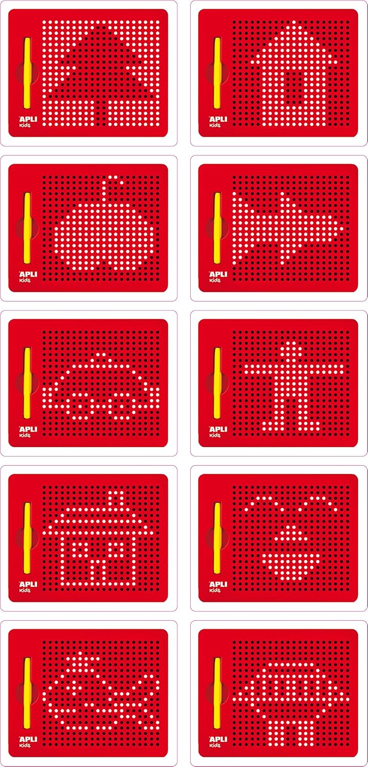 APLI Kids 17536 Magnettafel Pädagogische Tafel 215 x 12 x 170 mm mit Magnetstift und Karteikarten Beispiel