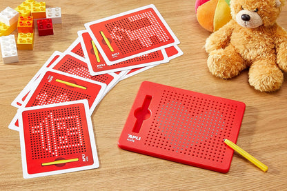 APLI Kids 17536 Magnettafel Pädagogische Tafel 215 x 12 x 170 mm mit Magnetstift und Karteikarten Beispiel