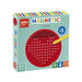APLI Kids 19088 19088-Magnetische Lerntafel rund inklusive Magnetstift und Karteikarten z.B, Gelb, Rot, Mini (Ø141 x 25 mm
