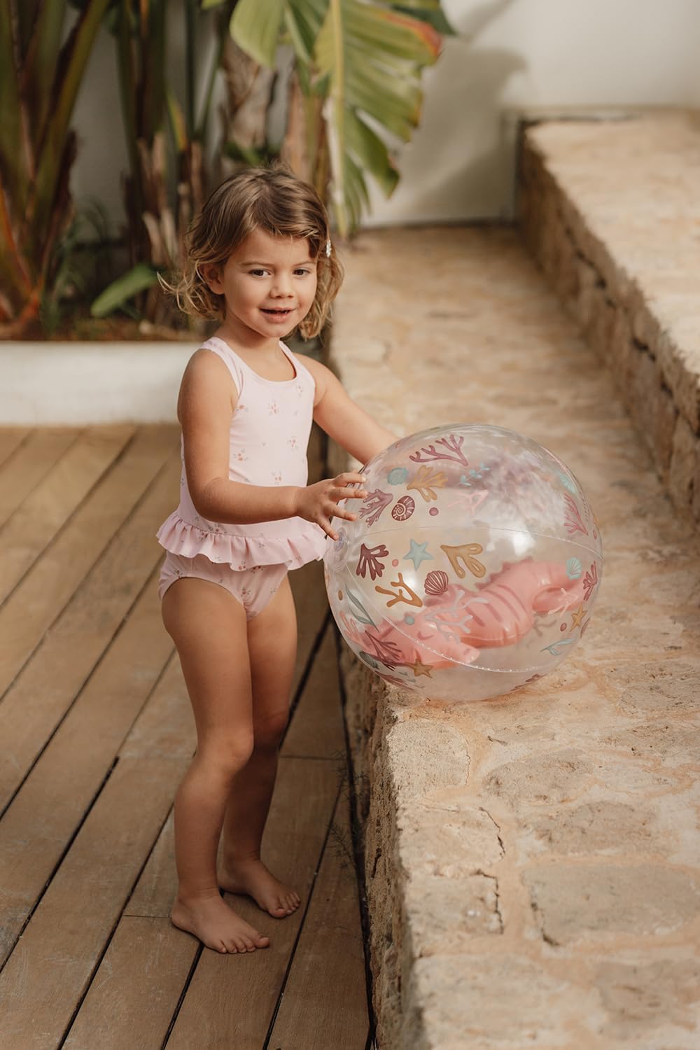 Little Dutch Ocean Dreams 2012397 Inflatable Beach Ball Seahorse Pink