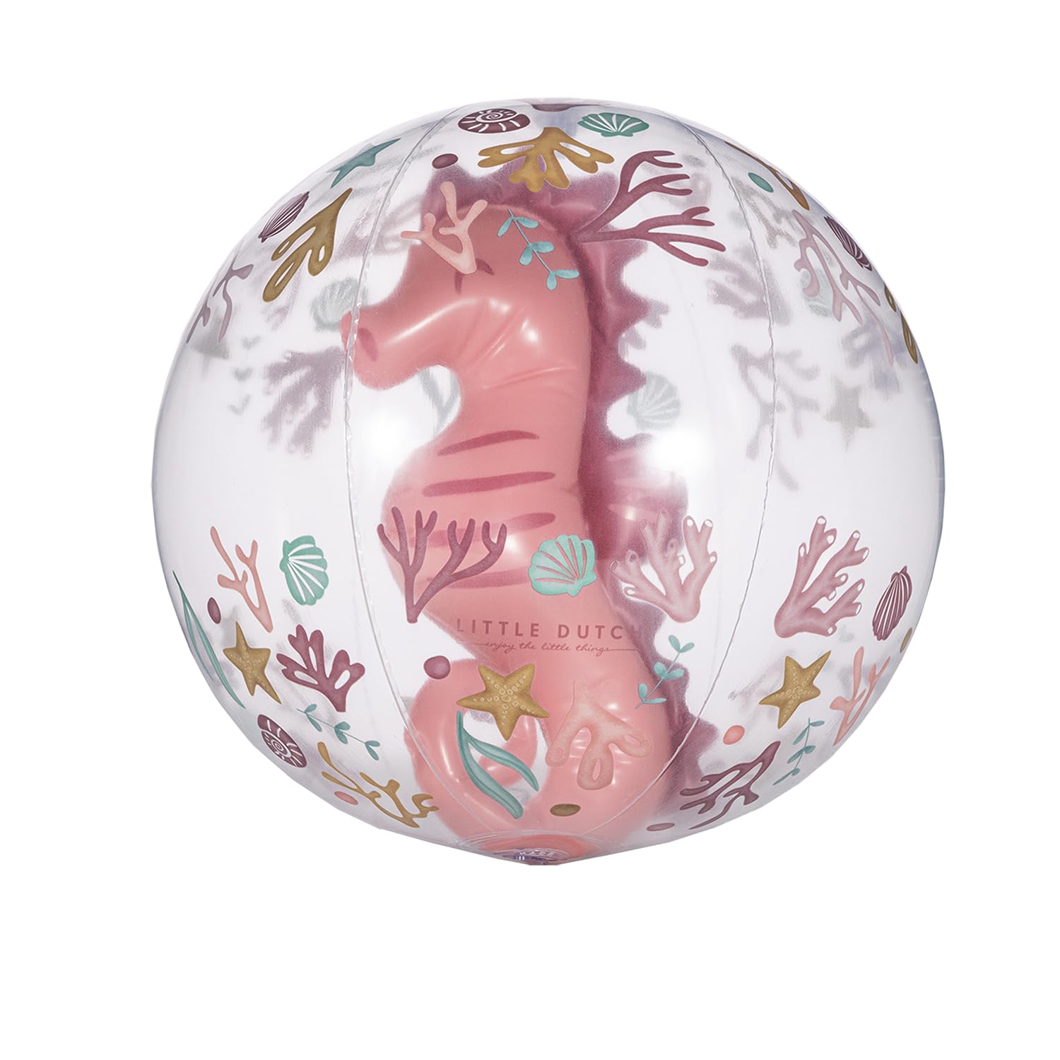 Little Dutch Ocean Dreams 2012397 Inflatable Beach Ball Seahorse Pink
